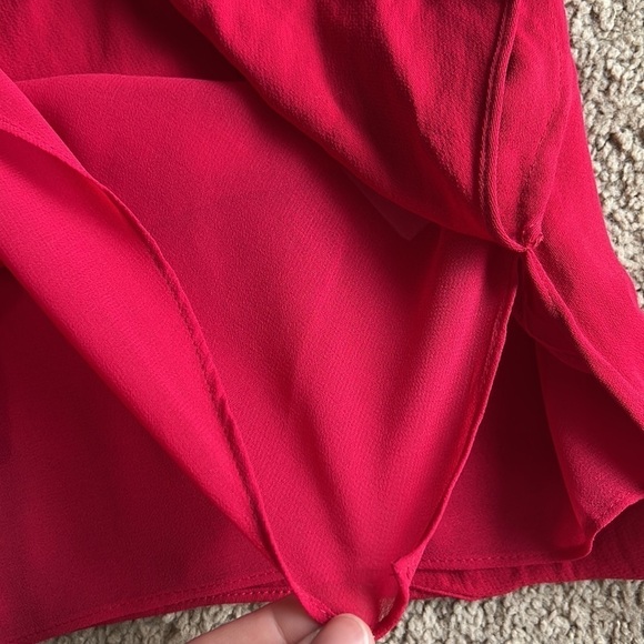 Reiss Juno Cutout Detail Tank Top Blouse Red - Picture 8 of 9